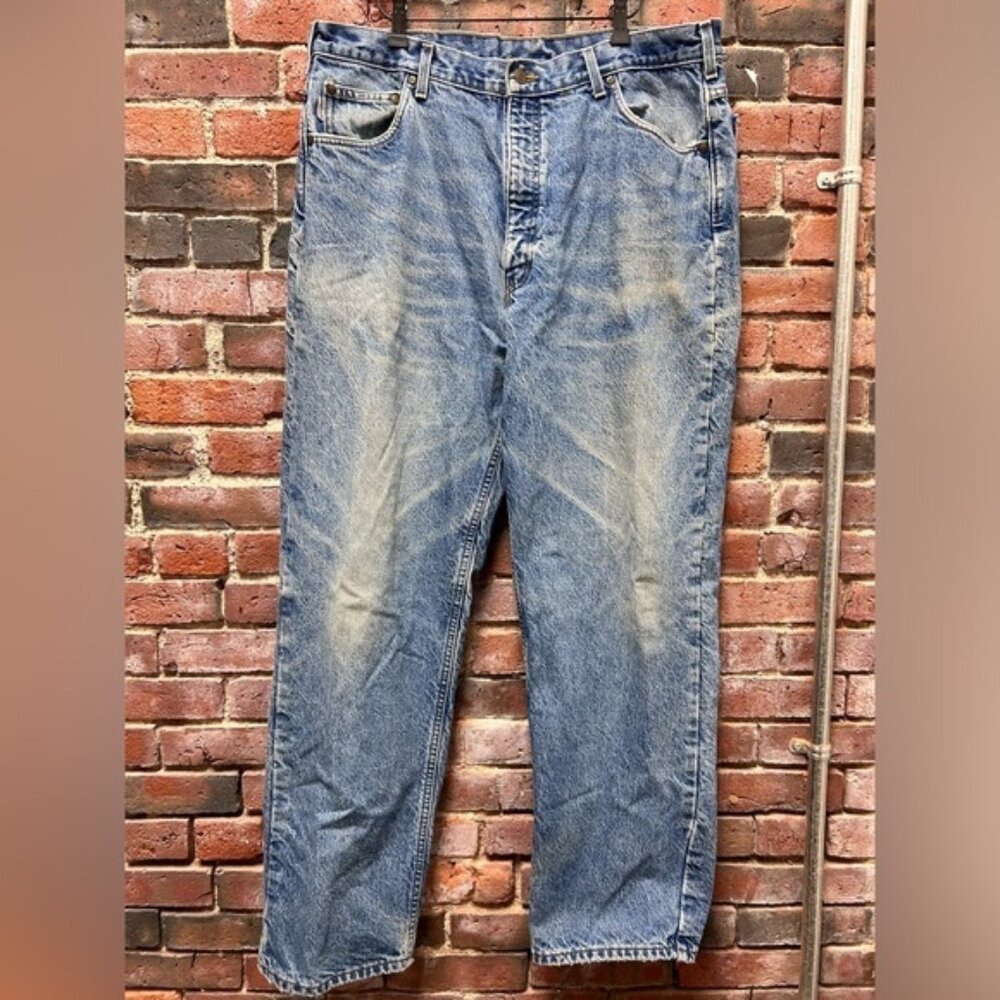 Carhartt Relaxed Fit Flannel Lined Jeans 40x32 Made in USA